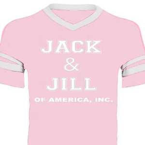 T-shirt Varsity pour jeunes Jack and Jill, col en V, manches courtes, style sportif, doux, confortable, décontracté, vêtements pour enfants, rose - Product Image 4