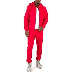 Ensemble coupe-vent pour homme, design personnalisé, couleur unie, prix raisonnable, style streetwear d'hiver, survêtement en polyester - Product Image 1