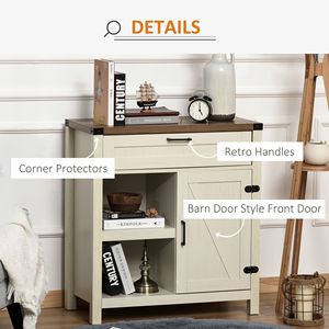 "Modern Oak Oak Distressed <b>Sideboard</b> Buffet <b>Cabinet</b> with Adjustable Shelves for <b>Kitchen</b> or Dining Room" - Product Image 6