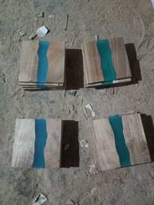 Premium Eco-Friendly Acacia Wood & Resin <b>Coaster</b> Set Handcrafted <b>Drink</b> <b>Coasters</b> for Coffee, Tea, Wine, Beer & Cocktail Glasses - Product Image 6