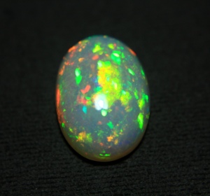 Ópalo de fuego multicolor natural de Etiopía con patrón de panal de abeja, corte ovalado, 14 quilates, 21x15.5x8.5mm, para fabricación de joyas, Gemas Hasnain - Product Image 3