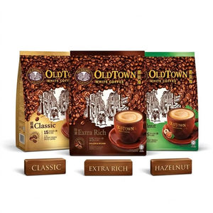 [Paquete] Café Blanco de Malasia para Pedidos al por Mayor, Cremoso, con Avellanas, Clásico, Popular, 3 en 1, Café Instantáneo de Primera Calidad en Sobres - Product Image 1