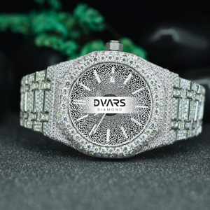 Classic Luxury Quartz <b>Watch</b> Executive Business Waterproof Alloy Construction Sapphire <b>Crystal</b> D Color VVS1 Moissanite Diamond - Product Image 1