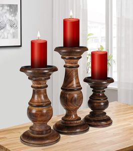 Round Wooden Candle Holder Handmade Eco-Friendly Durable Customizable Antique Style Home Decoration for Birthday and Festival - Product Image 6