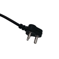Enchufe de India con extremo pelado 10A Cable de alimentación, 1,5 m