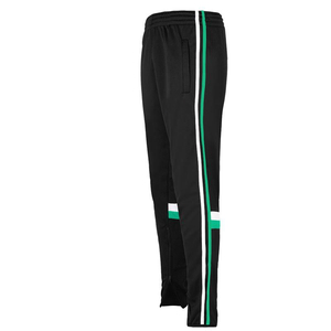 Men's Black <b>skinny</b> pant With Pink Side Stripe Elastic Waist Casual <b>Joggers</b> Breathable Knitted Fabric Autumn Wear custom - Product Image 3