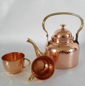 Handcrafted Classic Durable Aluminum Water <b>Teapot</b> with Decorative Brass Handle for Luxury Home and Hotel Use - Product Image 1