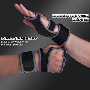 Customizable <b>Half</b>-finger Unisex Weightlifting Gloves polyester Anti <b>Slip</b> Strong Grip Wrist Protection Quick Dry Gym Gloves - Product Image 5