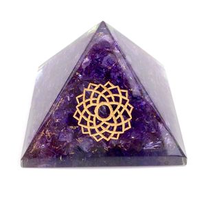 Meilleure vente de cristaux de pierres naturelles polies rose Quartz rose symbole Hamsa Orgonite Orgone énergie pyramide de guérison - Product Image 3