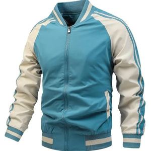 Chaqueta Varsity Personalizada para Hombre, Talla Grande, Chaqueta de Invierno, Chaqueta de Béisbol con Letras, Chaqueta Deportiva con Mangas de Cuero y Lana - Product Image 3