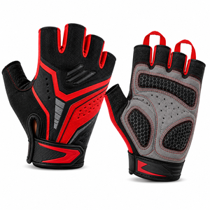 <b>Half</b> Finger Weight Lifting Gloves PU Material Breathable Non <b>Slip</b> Unisex Outdoor Activities Hook And Loop Closure - Product Image 1