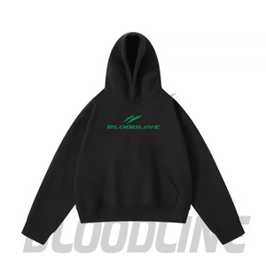 Sudadera con Capucha Unisex BLOODLINE, Verde Oliva, Logotipo Frontal, Corte Regular, Informal, Forro Polar de Invierno, 100% Algodón, Transpirable, Secado Rápido - Product Image 2