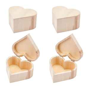 Set of <b>Small</b> Square Wooden <b>Boxes</b> Light Natural Finish Handcrafted Open Top Containers for Storage DIY Crafts Jewelry Keepsakes - Product Image 3