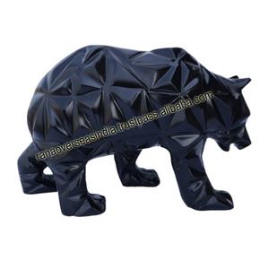 Statue de Sculpture d'ours noir Figurine d'arts modernes en aluminium pour la pièce maîtresse de Table de décoration intérieure - Product Image 6