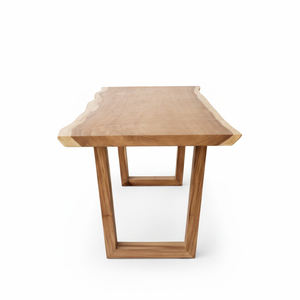 Table à manger rectangulaire en bois de Suar d'Indonésie, bord brut, esthétique rustique, meubles artisanaux pour grandes villas et projets hôteliers - Product Image 3