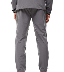 Ensemble de survêtement unisexe à capuche, color block orange et gris, style sportif, coupe-vent, en polyester, pour l'automne, coupe ample, 2-en-1 - Product Image 6
