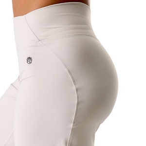 Pantalones de Yoga de Pierna Ancha para Mujer, Cintura Alta, Control de Abdomen, Elásticos, para Entrenamiento, Suaves, Transpirables, Beige, Ajuste Cómodo Premium - Product Image 6