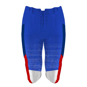 Ensemble de maillot de football américain blanc et bleu pour homme, sans manches, col en V, sublimé, évacuant l'humidité, toutes saisons, vêtements de sport pour adultes - Product Image 5