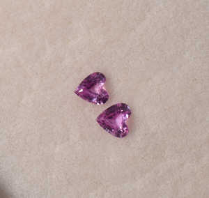 Par de zafiros rosas naturales en forma de corazón, zafiros de Ceilán sin calentar ni tratar, piedras preciosas sueltas para la elaboración de joyas. - Product Image 5