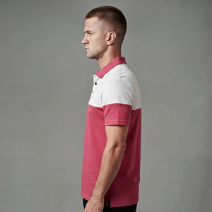 เสื้อโปโลผู้ชายแขนสั้นผ้าฝ้าย 100% สวมใส่สบายในฤดูร้อน แห้งเร็ว ระบายอากาศดี ลายบล็อกสีสันสดใส พิมพ์โลโก้แบบ DTF ตามสั่ง - Product Image 3