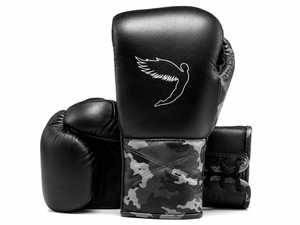 Fabrication en usine de gants de boxe sur mesure, 100% cuir véritable, professionnels, à lacets. - Product Image 1