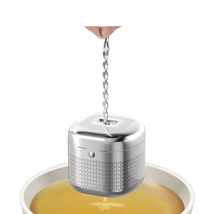Trending Espresso Silver Polished Stainless Steel Square Shape <b>Tea</b> and Coffee Cup <b>Infuser</b> Restaurant Kitchenware Supplies - Product Image 1
