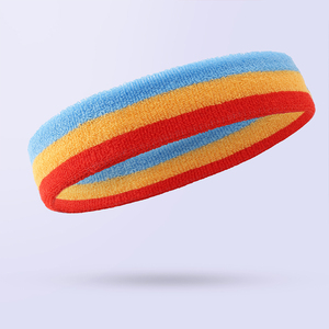 Bandeau de sport en laine tricotée arc-en-ciel multicolore respirant pour hommes et femmes, idéal pour la course, la gym, le yoga, chaud, antidérapant et élastique, absorbant la transpiration - Product Image 3