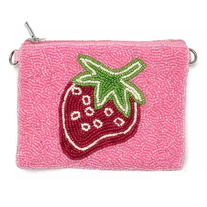 Handmade Beaded Mini Coin <b>Purse</b> Car Pattern Zipper Closure <b>Cute</b> Style Unisex - Product Image 3
