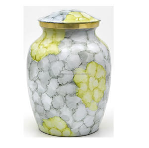 High Quality And <b>Top</b> Classic Brass Cremation Urns With Multi Color Sticker Finished Metal <b>Funeral</b> Urns <b>For</b> Human Ashes - Product Image 2