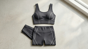 Active Wear Women's Yoga Set Breathable Solid Plus Size High Quality 2-Piece Full Sleeve <b>Top</b> Elastic Waist Front Logo Reversible - Product Image 6