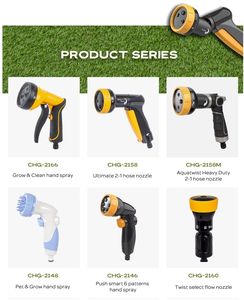 Buse de pulvérisation de jardin ABS+TPR pour le lavage de voitures avec des modes de pulvérisation variables, design de poignée ergonomique - Product Image 4