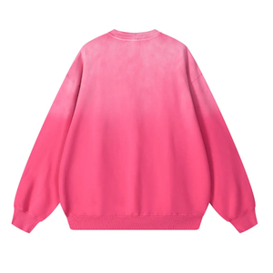 Wholesale Custom <b>Vintage</b> <b>Oversized</b> Dip Dye Knitted Pullover Crew Neck <b>Sweatshirt</b> Gradient Color Regular Sleeve Winter Style - Product Image 4