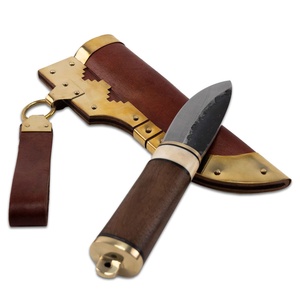 Cuchillo Vikingo Birka Medieval de Alta Calidad, Forjado a Mano, Acero con Alto Contenido de Carbono, Mango de Madera, Multifuncional, DIY, OEM, ODM - Product Image 4