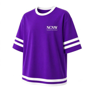 T-shirt à manches courtes pour homme NCNW Sorority, couleur violet, avec bordure blanche et lettres grecques, t-shirt décontracté en coton pour femme NCNW - Product Image 6