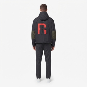 Chaqueta Cortavientos Personalizable para Hombre, de Nailon Reciclado, Corte Cuadrado, Impermeable, con Logotipo Personalizado, Estilo Urbano - Product Image 2