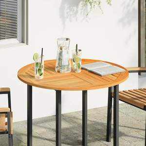 โต๊ะอาหารไม้เนื้อแข็งทรงกลมแบบเรียบง่าย โต๊ะอาหารทรงกลมทำมือ - Product Image 2