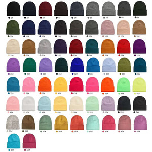 Fashionable Custom Embroidery Logo Solid Color <b>Warm</b> Winter Beanie Knit <b>Hat</b> - Product Image 4