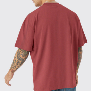 Wholesale Breathable 100% Cotton Washed Heavy <b>Weight</b> <b>Blank</b> Oversized Men's T-Shirt Custom - Product Image 2