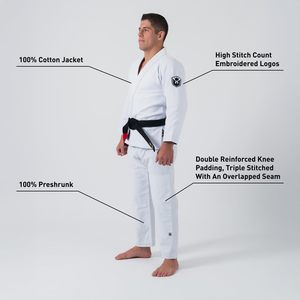 ชุดยิวยิตสู BJJ ผ้าคอตตอนเพิร์ลวีฟคุณภาพพรีเมียม รับสกรีนโลโก้ ระบายอากาศได้ดี น้ำหนักเบา ทนทาน เหมาะสำหรับฝึกซ้อม สำหรับผู้ชายและผู้หญิง - Product Image 4