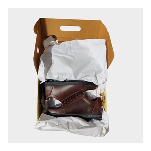 Zapatillas de deporte para hombre de cuero estilo casual caminar negro marrón botas accesorios de moda suela de goma antideslizante logotipo personalizado - Product Image 5