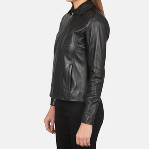 Chaqueta de Cuero para Mujer al por Mayor, Chaqueta de Invierno Premium, Informal, a la Moda, de Color Sólido, Elegante, Suave, Cálida y Resistente al Viento - Product Image 2