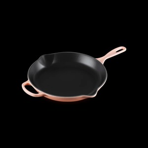 Round Cast Iron Frying <b>Pan</b> With Dual Handles Nonstick Enamel Coating For Gas <b>And</b> Induction Cooker Hand Wash Only - Product Image 1