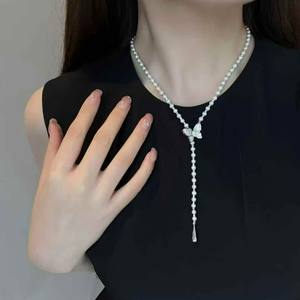 Collar de Perlas de Agua Dulce de 3-4 mm con Plata Pura, Joyería Elegante para Mujer, Ideal para Regalos o Fiestas - Product Image 3