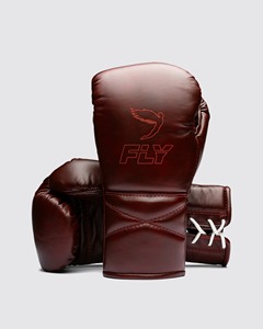 Guantes de boxeo profesionales de alta calidad, hechos a mano con cuero genuino de vaca, color marrón, con cordones, para entrenamiento y combate en el gimnasio. - Product Image 1