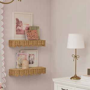 ชั้นวางของติดผนังลายหอยเชลล์หวายแบบใหม่ ของตกแต่งห้องเด็ก เป็นมิตรกับสิ่งแวดล้อม ชั้นวางโชว์สินค้า ขายส่งจำนวนมาก ผู้จัดจำหน่ายอุปกรณ์จัดระเบียบบ้าน - Product Image 2