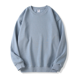 Sudadera Roja de Cuello Redondo para Hombre, Estilo Oversize, Tejida, Color Sólido, Estilo Casual de Otoño, Manga Regular, 100% Algodón - Product Image 6