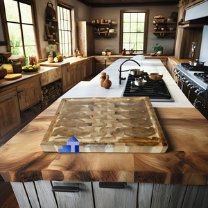 El más vendido, tabla de cortar de madera de acacia natural, bloques de cortar para utensilios de cocina, venta al por mayor del fabricante de Vietnam - Product Image 4