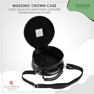 Estuche para Gorra de Rito Escocés de 33.º Grado - Cuero Sintético Negro con Cierre de Cremallera, Ligero y con Excelente Protección - Product Image 3