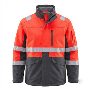 Utility <b>Working</b> Jacket Durable Reflective Safety Outerwear <b>Waterproof</b> Heavy Duty Workwear For Warehouse And Outdoor Use - Product Image 1