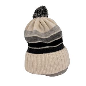 Bonnet de ski d'hiver unisexe à la mode en tricot jacquard à rayures doux à la mode pompon pompon personnalisé ODM OEM pour hommes femmes voyage - Product Image 3